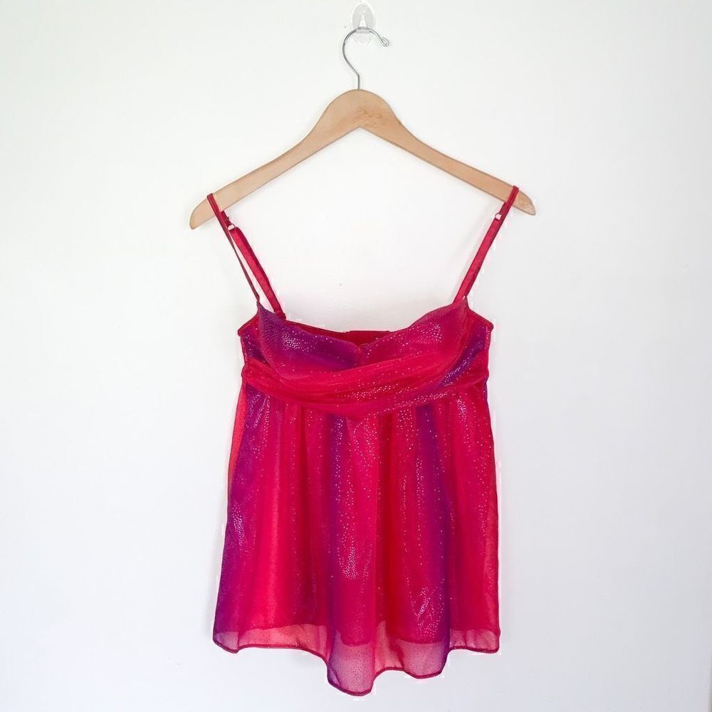 Victoria's Secret Sexy Little Things Y2K sheer shimmer babydoll chemise 34C